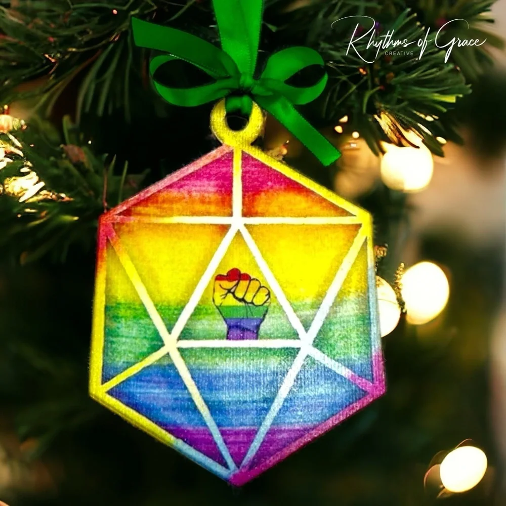New Handmade Personalized PRIDE Christmas Ornament - 3.5